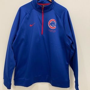 Nike Official MLB Cubs 3/4 zip Dri-Fit